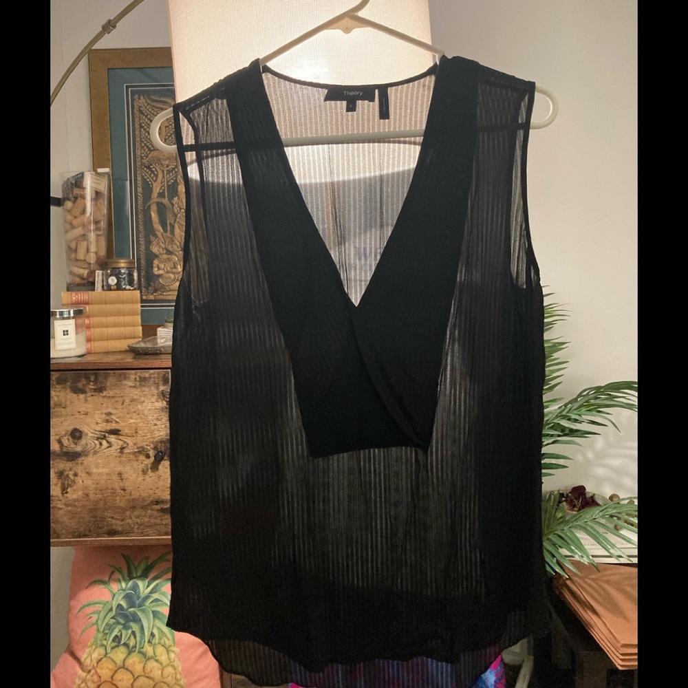 Theory Silk Sleeveless Top (Small)